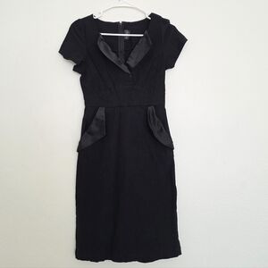 Rock Steady Black Vintage Inspired Pin-up Rockabilly Wiggle Dress size Medium